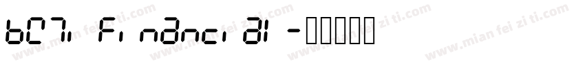 BW7i Financial字体转换